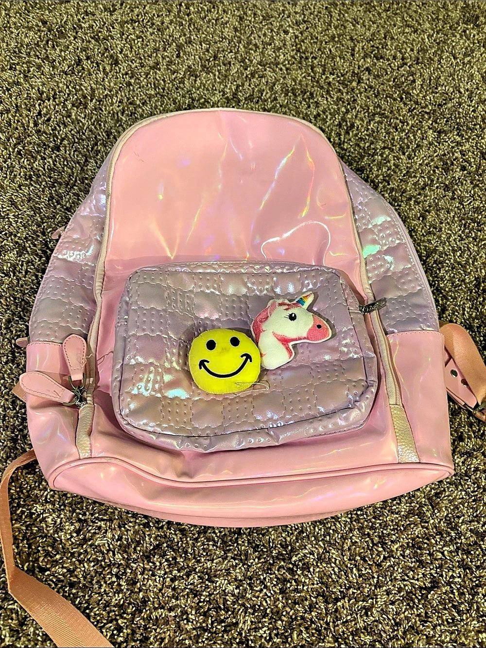 Bari Lynn Smiley Emoji & Unicorn Backpack